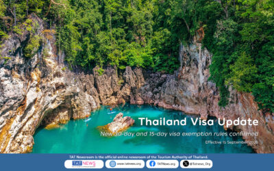 Thailandia, ingresso senza visto da 60 a 30 giorni dal 15 settembre